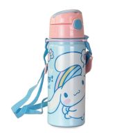   Disney Frozen Cinnamoroll Hello Kitty aluminum straw bottle with hook 600 ml