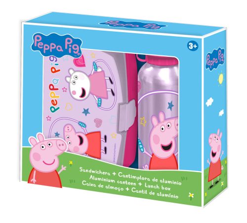 Peppa Pig Jump Rope Sandwich box + Aluminium Bottle Set