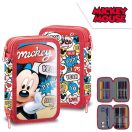 Disney Mickey  filled pencil case with 2 levels