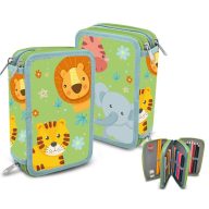 Animals Jungle filled 3-level pencil case