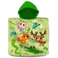 Animals Into the Forest beach towel poncho 60x120 cm