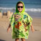 Animals Into the Forest beach towel poncho 60x120 cm
