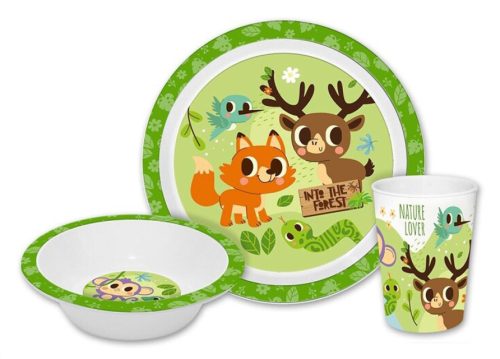 Animals Into the Forest, tableware set, microwavable plastic