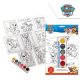 Paw Patrol colouring book with paint set