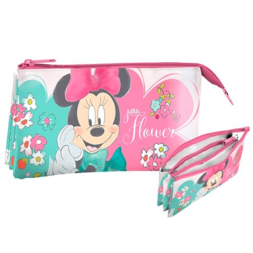 Disney Minnie Kids' Toiletry Bag, Pencil Case with 3 Compartments