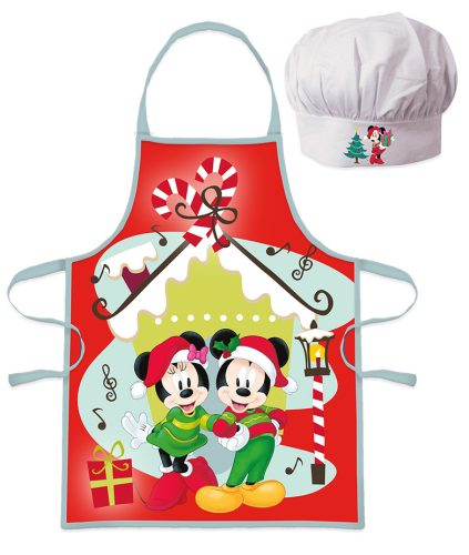 Disney Minnie and Mickey Christmas kids apron set of 2 pieces