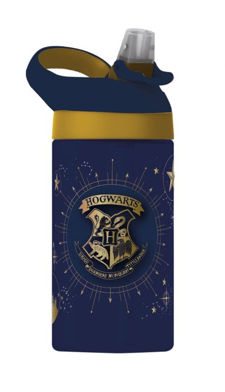  Harry Potter Gold Crest 600ml Plastic Black School Sports Water  Drinks Bottle : Sports & Outdoors