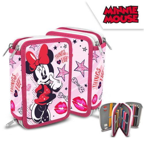 Disney Minnie filled pencil case triple layer