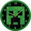 Minecraft Green wall clock 25 cm