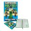 Minecraft Fight A/5 lined notebook with built-in clock