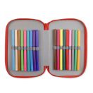 Spiderman Bricks two-tier filled pencil case