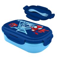 Spiderman Blue Web sandwich box + cutlery set