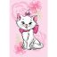 Disney Marie Pink Flower fleece blanket 100x150cm
