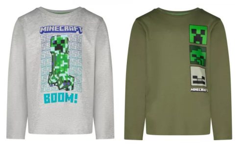 Minecraft kids long sleeve t-shirt, top 6-12 years