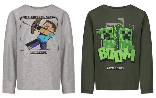 Minecraft children's long sleeve shirt, top 6-12 years
