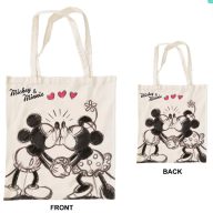 Disney Minnie  Mickey Kiss canvas shopping bag 44 cm
