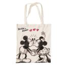 Disney Minnie  Mickey Kiss canvas shopping bag 44 cm