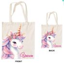 Unicorn Mystic canvas bag, shopping bag 44 cm