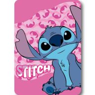 Disney Lilo and Stitch Pink Wave fleece blanket 100x140cm