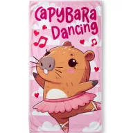 Kapibara Dancing bath towel, beach towel 70x140cm (Fast Dry)