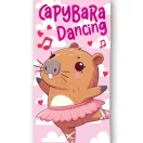 Kapibara Dancing bath towel, beach towel 70x140cm (Fast Dry)