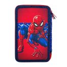 Spiderman Watching Eyes filled pencil case with 3 compartments