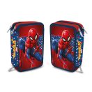 Spiderman Watching Eyes filled pencil case with 3 compartments