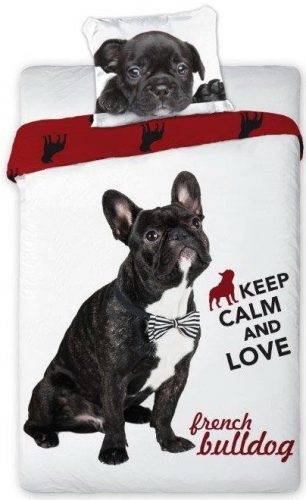 Dog Bulldog Bed linen 140×200 cm, 70×90 cm