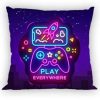 Gamer Neon Pillowcase 40x40 cm