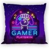 Gamer Neon Pillowcase 40x40 cm