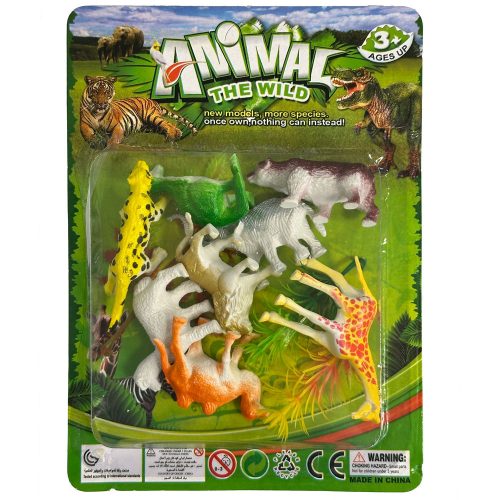 Animals Plastic Figure Set, 8 Pieces in Box