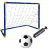 Net football goal set with ball