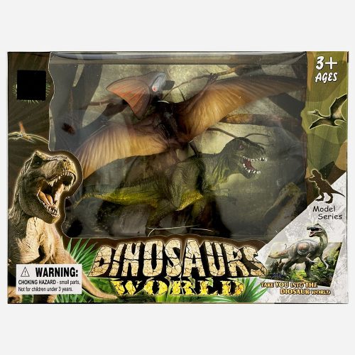 Dinosaur Plastic Figure Set, 2 Pieces in Box