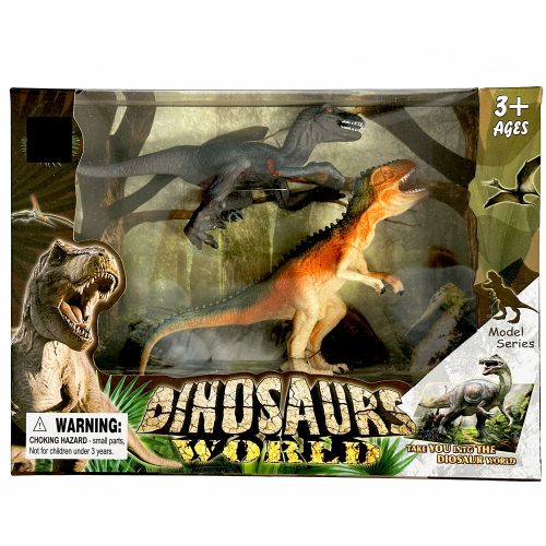 Dinosaur Plastic Figure Set, 2 Pieces in Box