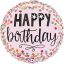 Happy Birthday Pink Confetti Happy Birthday mini foil balloon 19 cm (WP)