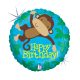 Happy Birthday Monkey Buddy Holo Happy Birthday foil balloon 46 cm