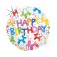 Happy Birthday Balloons Dog Holo Happy Birthday foil balloon 46 cm