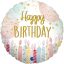 Happy Birthday Candle Happy Birthday mini foil balloon 19 cm (WP)