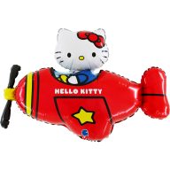 Hello Kitty Airplane Red foil balloon 76 cm