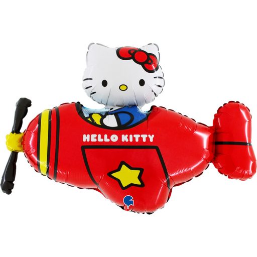 Hello Kitty Airplane Red foil balloon 76 cm