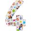 Paw Patrol Star Number 4 foil balloon 66 cm