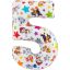 Paw Patrol Star Number 5 foil balloon 66 cm