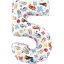 Bluey Friends Number 5 foil balloon 66 cm