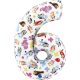 Bluey Friends Number 6 foil balloon 66 cm