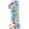 Peppa Pig Blue Number 1 Foil Balloon 66 cm