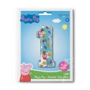 Peppa Pig Blue Number 1 Foil Balloon 66 cm