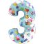 Peppa Pig Blue Number 3 foil balloon 66 cm