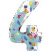 Peppa Pig Blue Number 4 foil balloon 66 cm