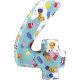 Peppa Pig Blue Number 4 foil balloon 66 cm