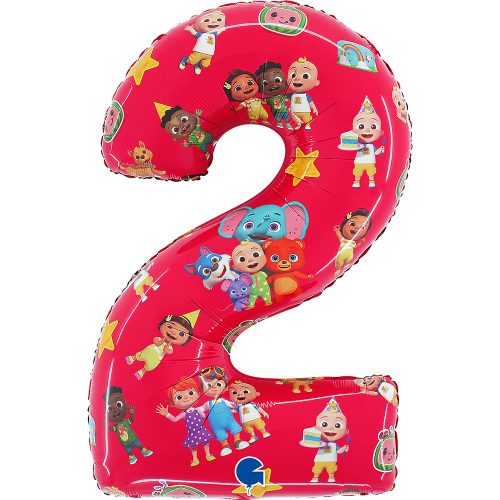 Cocomelon Red Number 2 foil balloon 66 cm